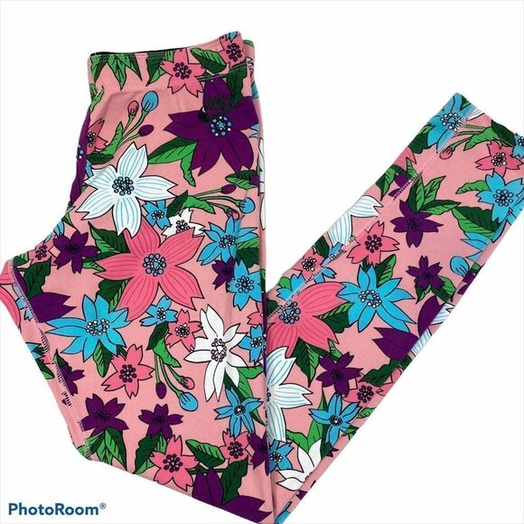 Nike Pink Bold Floral Print‎ Leggings Size Medium - Picture 1 of 11